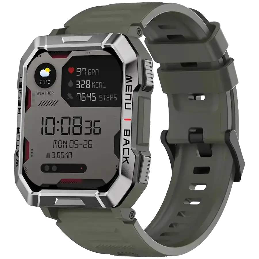 Blackview W60 2.01" HD,900mAh Battery, LED Flashlight & Compass Function, 24-hour SpO2 Detection + Heart Rate Monitoring, Monitor Sleep status, Calls and SMS notification, Green