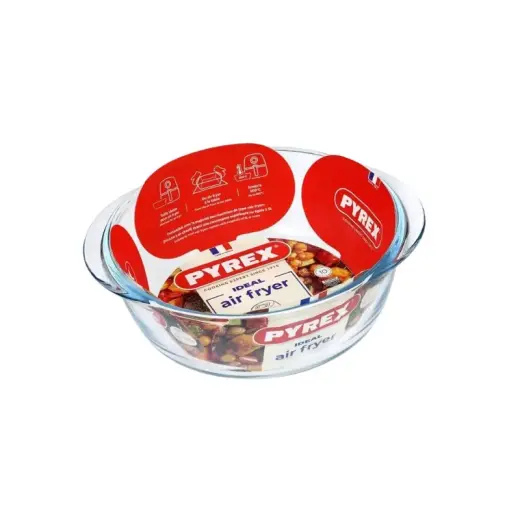Stikla trauks gaisa friteriem Ø18cm/1L Pyrex