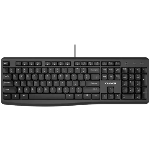 CANYON keyboard KB-50 EN Slim Wired Black