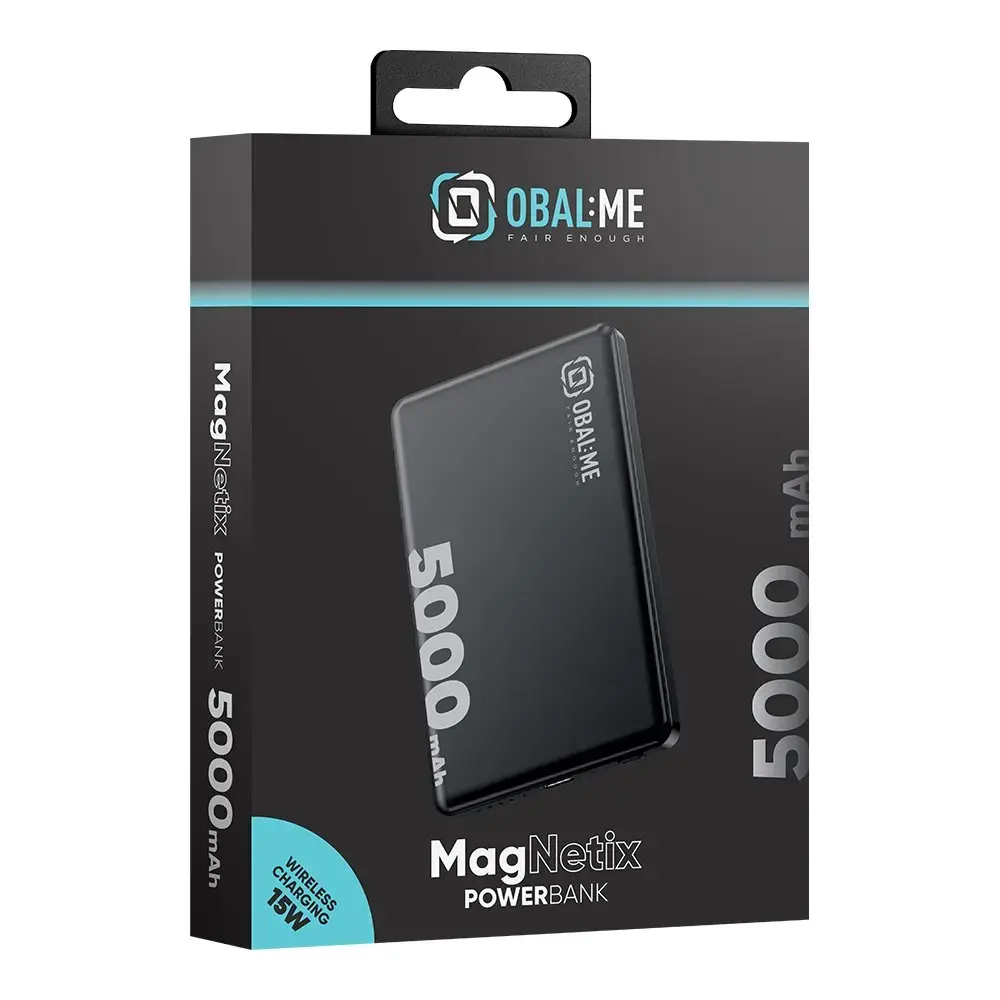 OBAL:ME MagNetix ārējais akumulators (powerbank) | 5 000 mAh | MagSafe | melns