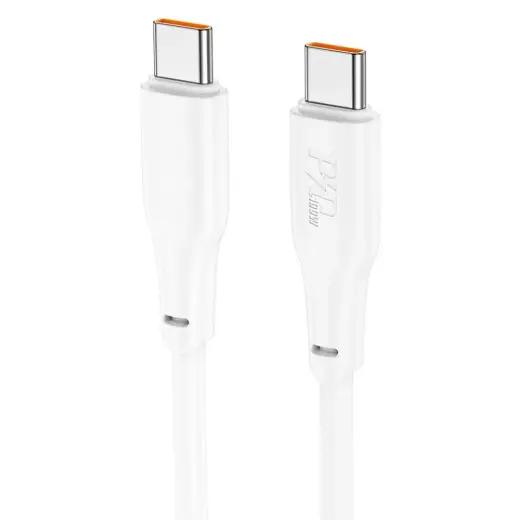 Hoco X93 duomenų perdavimo ir įkrovimo laidas | USB-C į USB-C | 100W | 2m | baltas