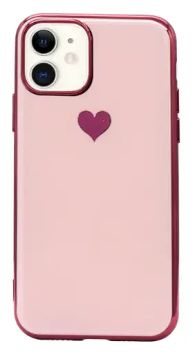 Fusion Heart Case Silicone Case For Apple iPhone 11 Pro Pink