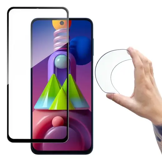 Wozinsky Full Cover Flexi Nano Glass Film Tempered Glass with Frame Samsung Galaxy M51 Black