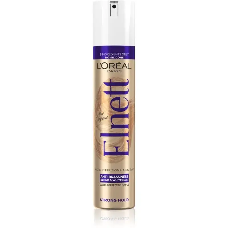 L´oréal Professionnel Elnett Anti-Brassiness Color Correction Micro-diffusion Hairspray for Blonde and White Hair - 300ml