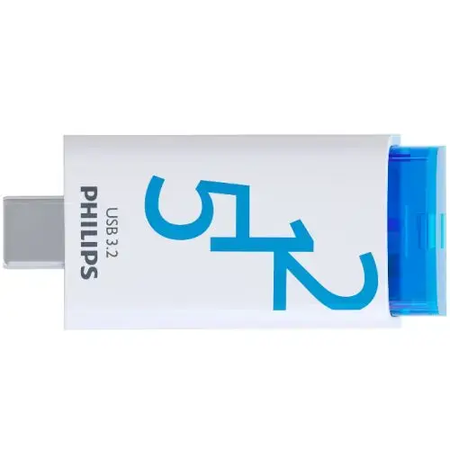 PHILIPS USB-C 3.2 Gen 1 Flash Drive Click Ocean Blue 512GB