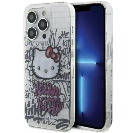 Hello Kitty IML Kitty On Bricks Graffiti case for iPhone 13 Pro | 13 - white