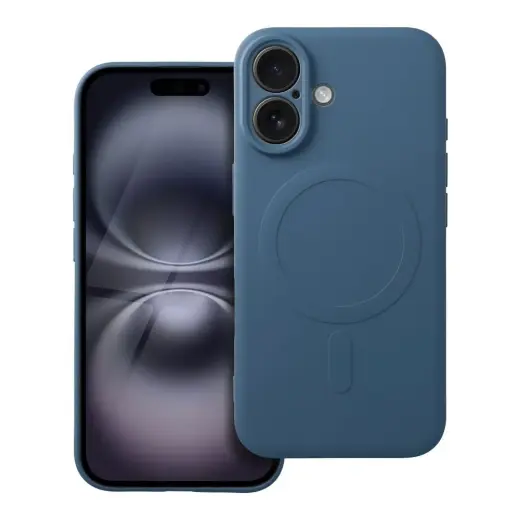 Silicone Mag Cover maciņš ar MagSafe atbalstu telefonam iPhone 16 zils