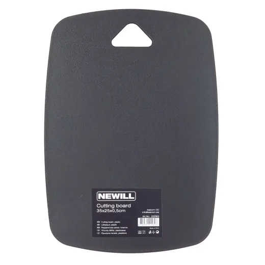 Cutting board plastic 35 x 25 x 0.5 cm black