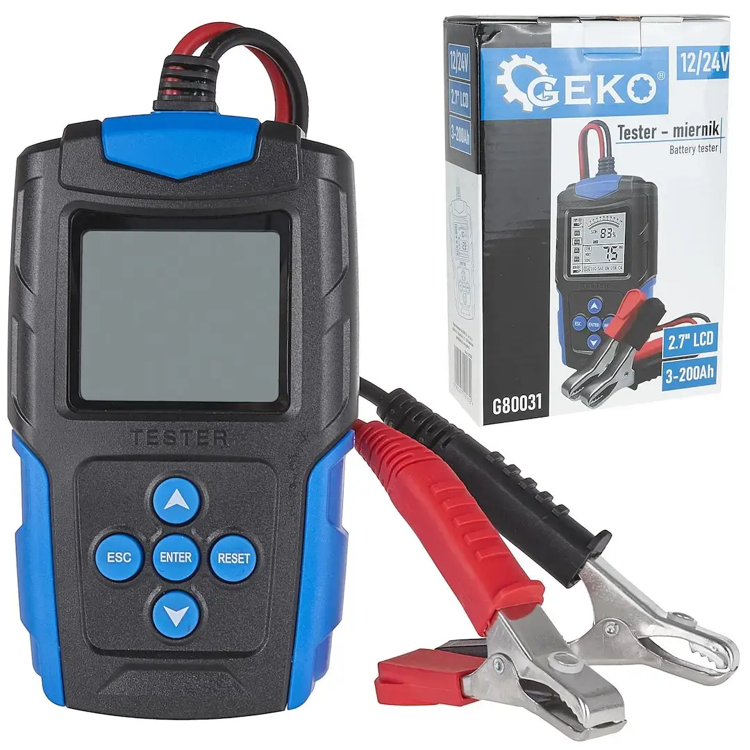 12/24V 3Ah-200Ah LCD akumulatoru testeris