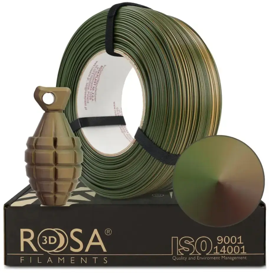 Rosa3D Filament PET-G Magic Army (Green-Beige-Bronze)