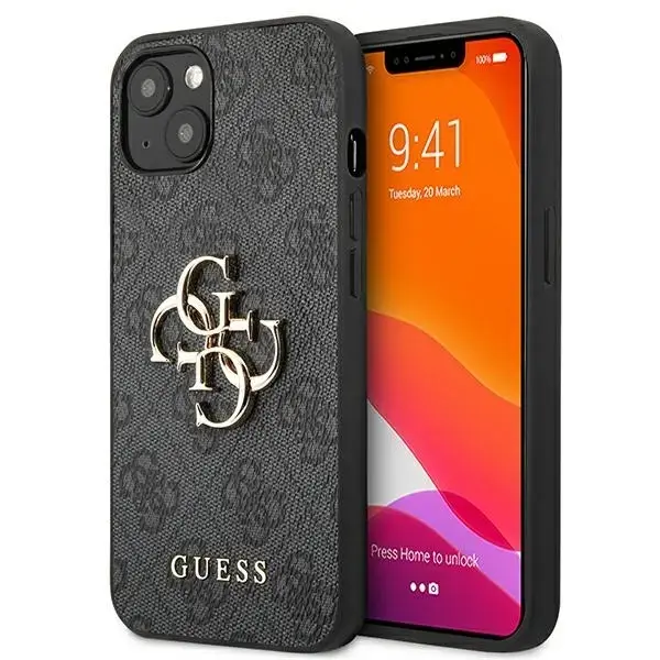 Guess GUHCP13S4GMGGR iPhone 13 mini 5,4"  szary|grey hardcase 4G Big Metal Logo
