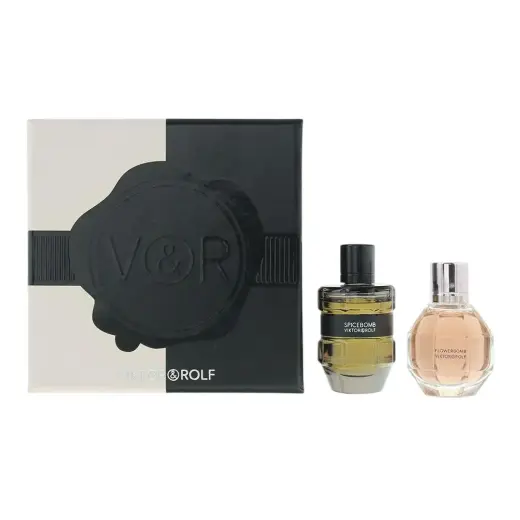 Set Viktor & Rolf: Flowerbomb, Eau De Parfum, For Women, 7 ml + Spicebomb, Eau De Toilette, For Men, 7 ml