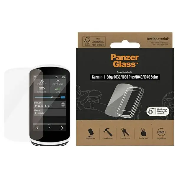 PanzerGlass Ultra-Wide Fit Garmin 1030 | 1030 Plus | 1040 | 1040 Solar Screen Protection Antibacterial 3618
