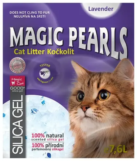 Silikona smiltis kaķu tualetei : MAGIC PEARLS Lavender, 7.6 L