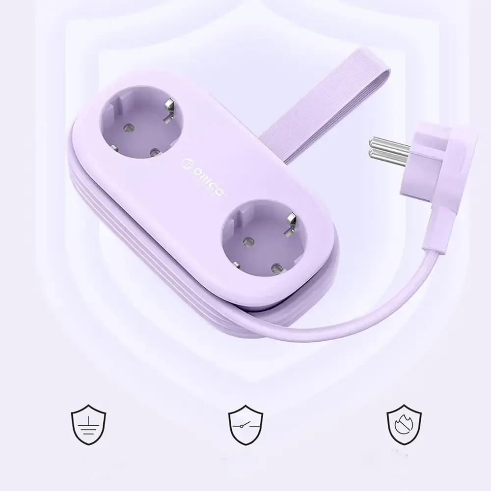 Orico AP3 65W GaN 6in1 Power Strip 2x AC + 2x USB-A + 2x USB-C - Purple