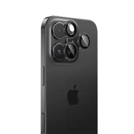 Benks Tempered glass Glass Warrior Lens Protector on camera for Iphone 16 Pro|16 Pro Max (lens 3 pieces) black