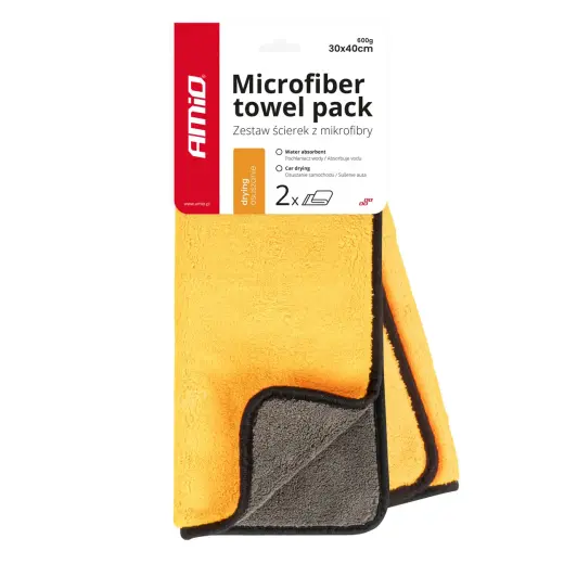 Microfiber drying towel pack 30x40cm 600g AMIO-03752