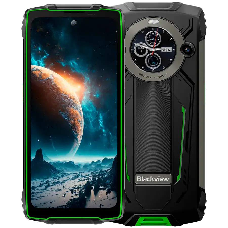 Blackview Rugged BV8200 LTE 6.5-inch FHD+IPS 1080x2400 120Hz Corning 3th + 1.3-inch 360x360 12+256GB MT8781 Octa-core 2.2GHz 8800mAh NO Charger CAM Front 32MP Rear 50+13MP IP68/IP69K/MIL-STD-810H NFC Fingerprint Green