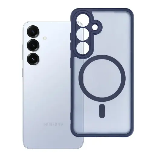 Full Matte Mag maciņš ar MagSafe atbalstu telefonam Samsung Galaxy S25 (S931) zils