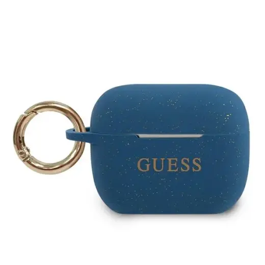 GUACAPSILGLBL Guess Silicone Case for Airpods Pro Blue