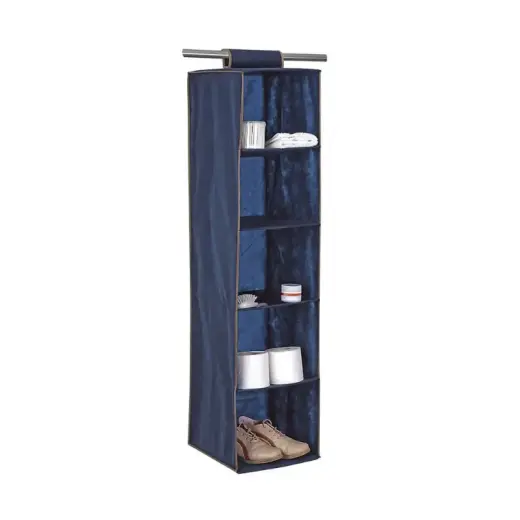 Подвесной органайзер с 5 полками 30x30x120см Blue