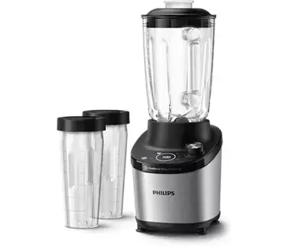 Philips High Speed Blender  HR3760|10 7000 Series Tabletop  1500 W  Jar material Glass  Jar capacity 2 L  Ice crushing  Metal|Black