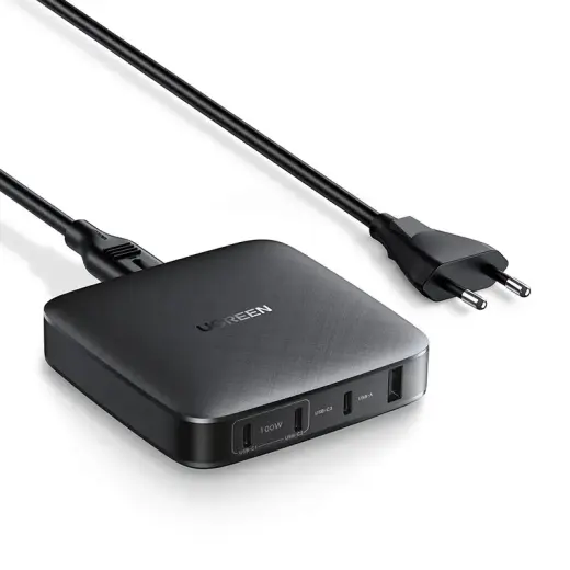 Ugreen ceļojumu sienas lādētājs 3x USB Type C | 1x USB 100W Power Delivery melns (70870)