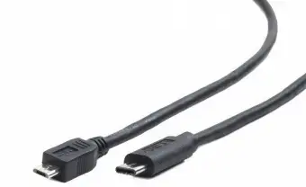 Kabelis Gembird MicroUSB Male - Type C Male 1.8m Black