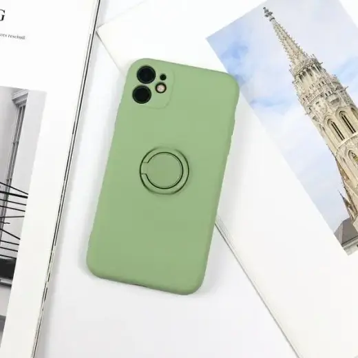 Beline Silicone Ring чехол с подставкой для телефона iPhone 12 Pro Max зелёный