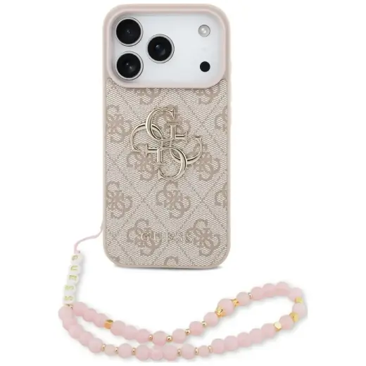 Case Guess 4G Strap 4G Classic Logo for iPhone 18 Pro / 17 Pro pink
