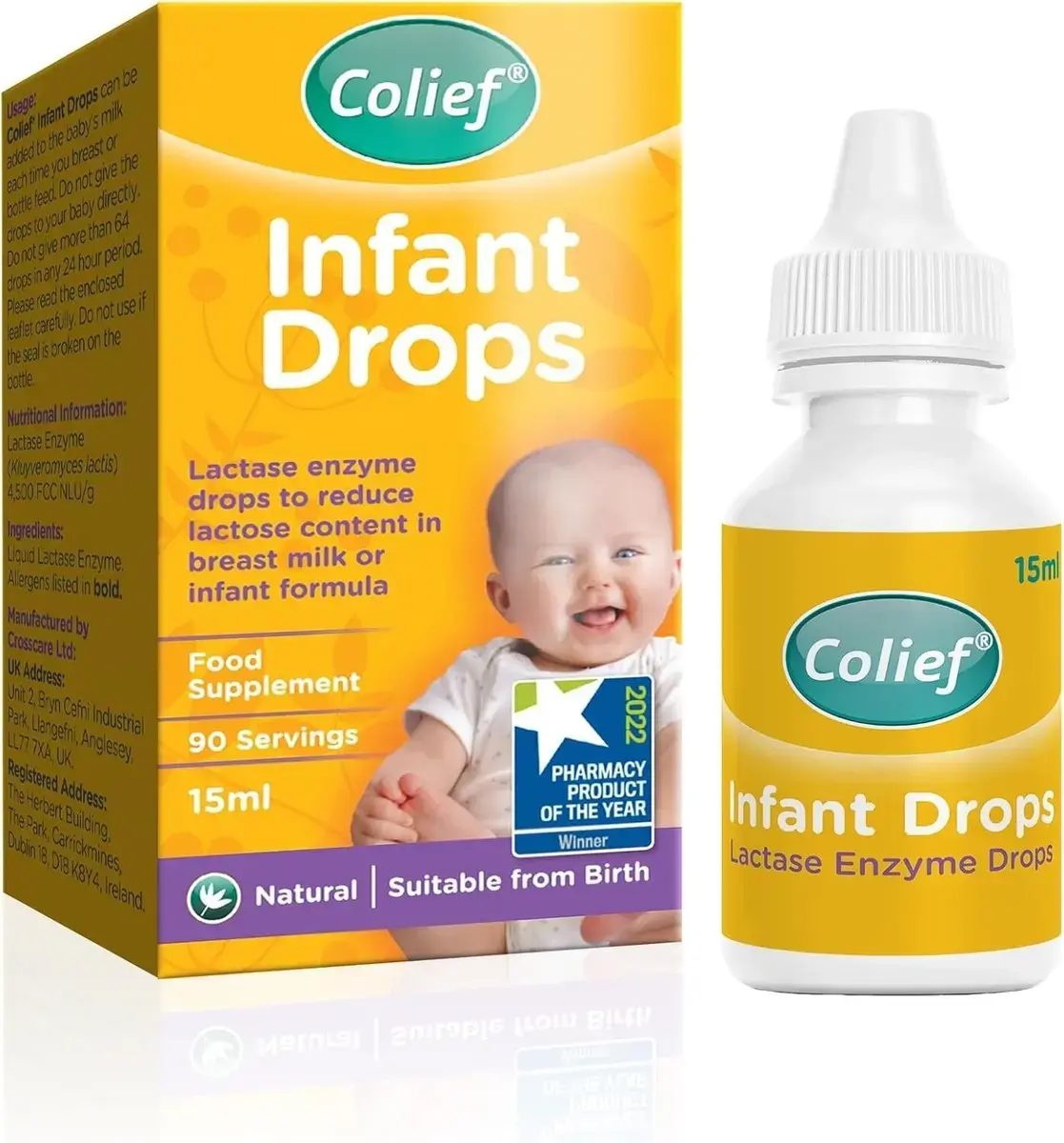 Colief, Infant Drops, Lactase Enzyme, Anti-Colic, Drops, 15 ml