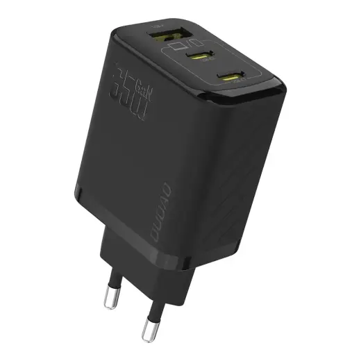 Dudao A29 tīkla lādētājs | 65W | GaN | USB-C, USB-A | melns