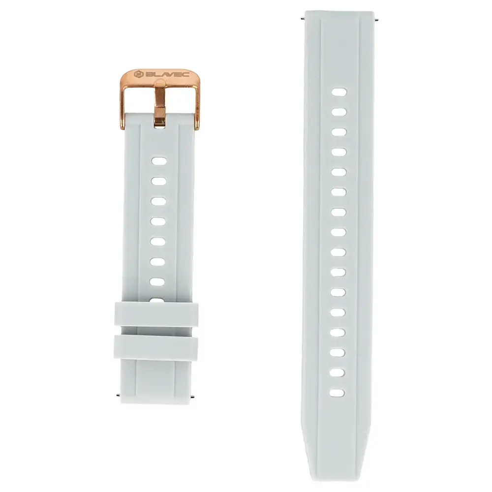 Blavec Universal watch band for W-17 Amber 18mm silicone light grey