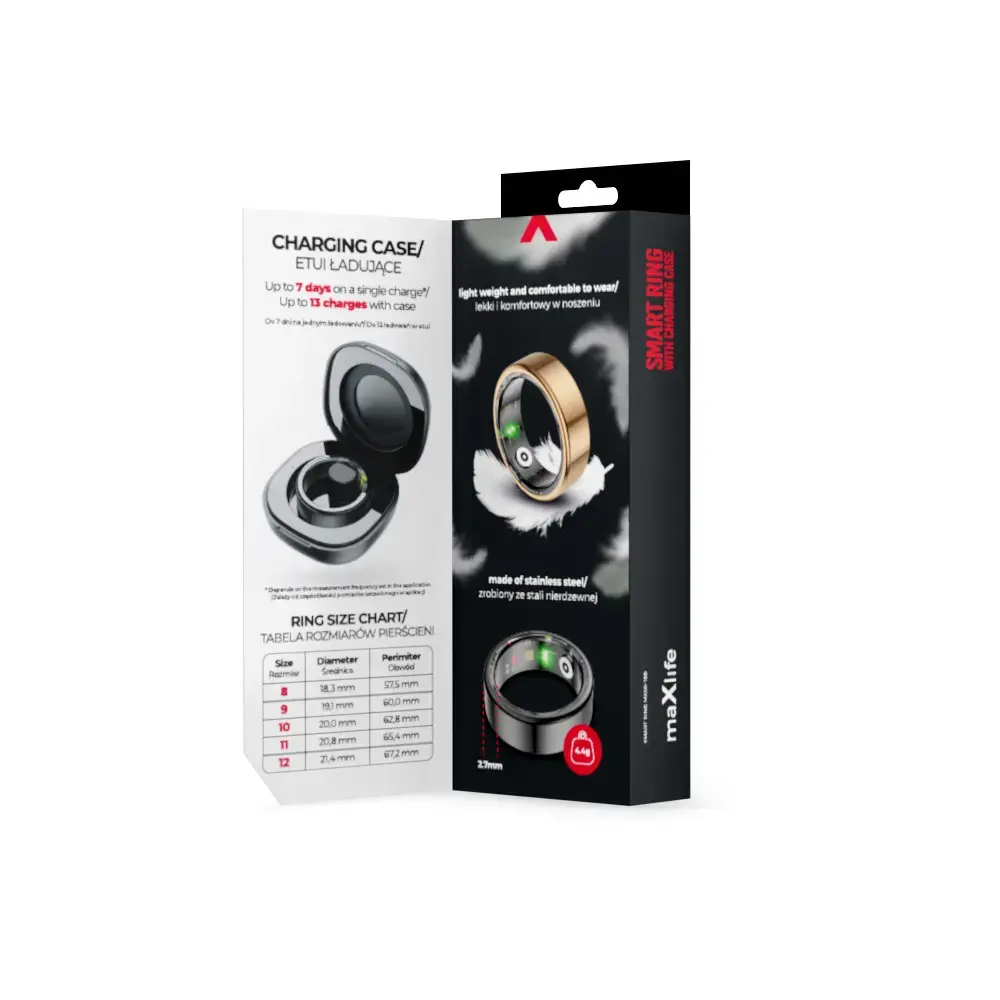 Maxlife smart ring MXSR-100 gold size 10