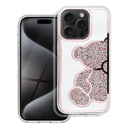 TEDDY BEAR maciņš telefonam iPhone 13 mini rozā