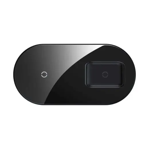 Baseus Simple Pro 2in1 Wireless Charger Qi Charger for Smartphones and AirPods 15W black (WXJK-C01)