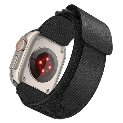 Forcell F-Design nutikella rihm Apple Watch (38/40/41 mm) jaoks | nailonist | must