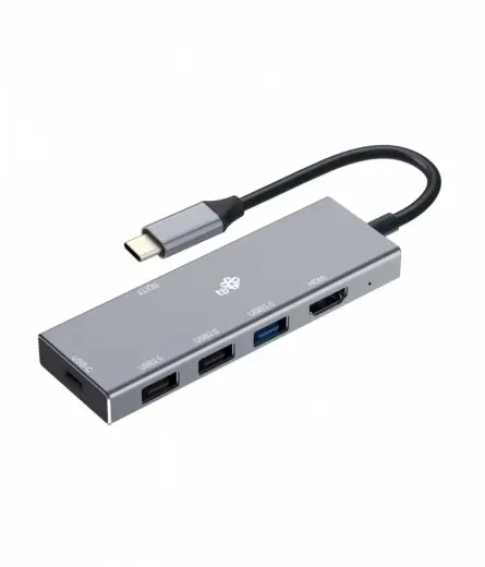 Adapter HUB USB C 7in1 - HDMI, USBx3, PD, SD|TF 