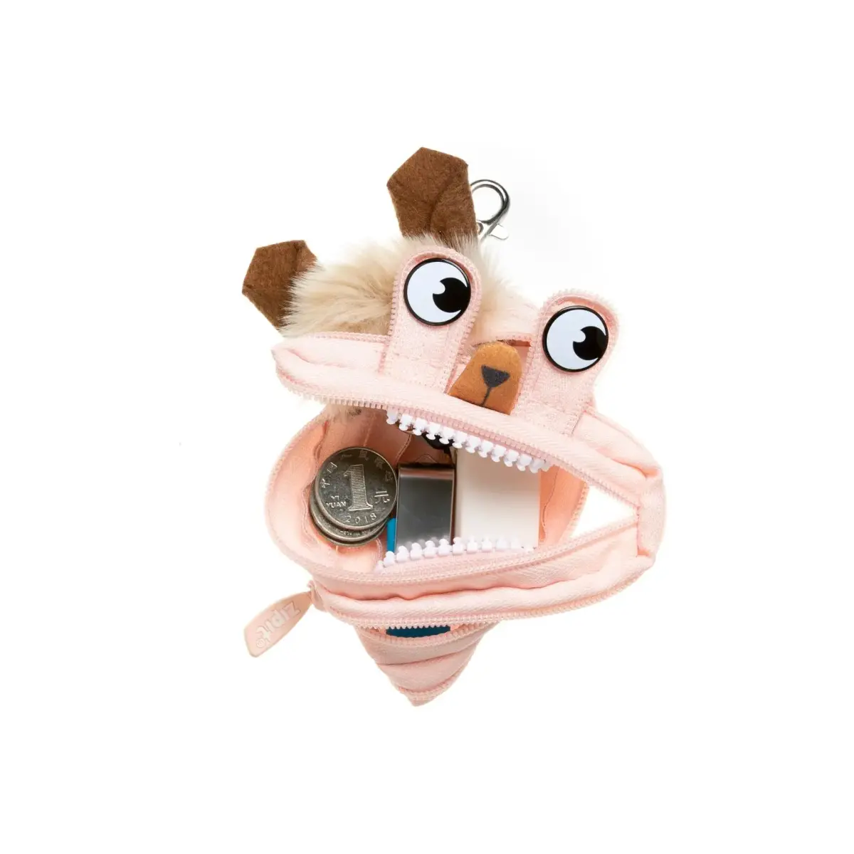 Penālis ZIPIT Lola Mini Pouch, persiku krāsa