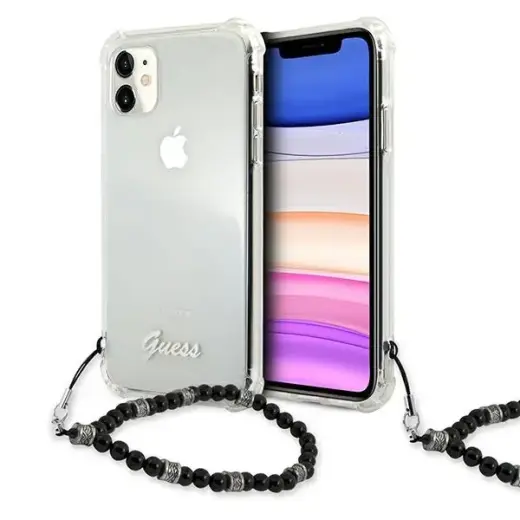 Guess GUHCN61KPSBK iPhone 11 6,1" | Xr  Transparent hardcase Black Pearl