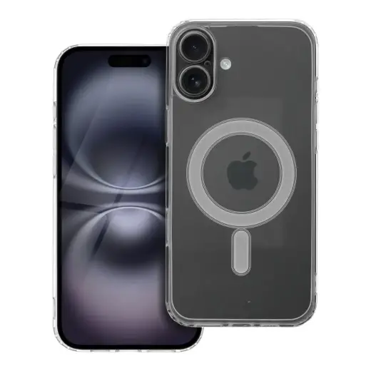 Clear Mag telefono dėklas su MagSafe palaikymu iPhone 16 Plus skaidrus