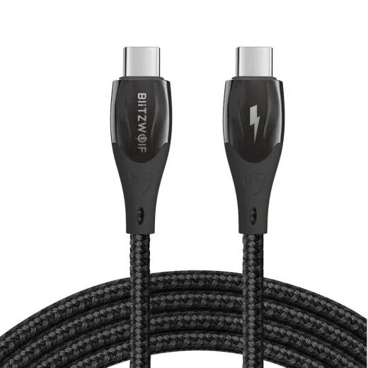 Cable USB-C to USB-C BlitzWolf BW-FC1, 96W, 5A, 1m (black)