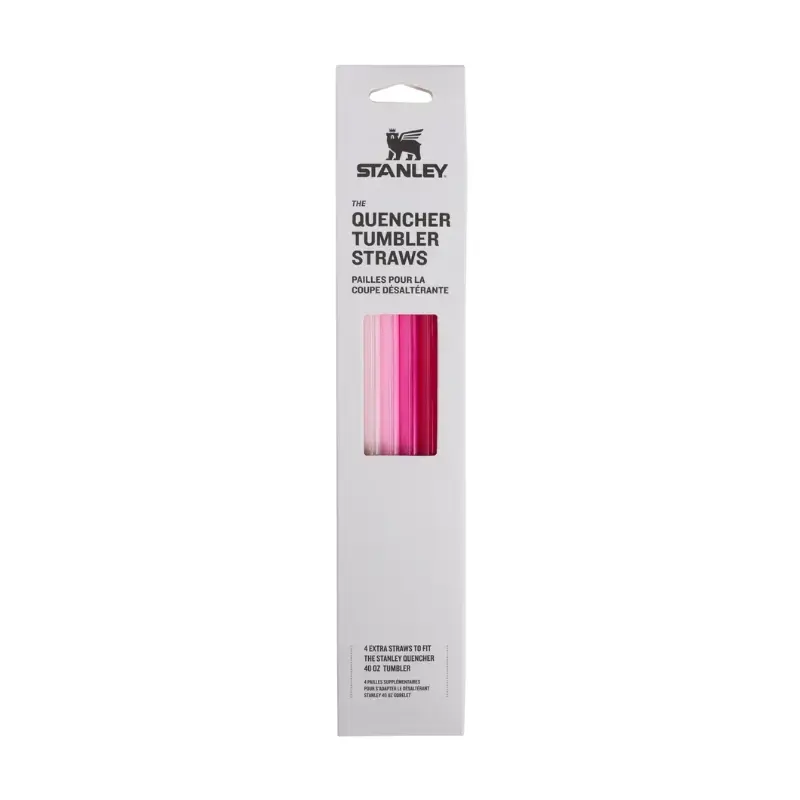 Набор трубочек для термокружек Quencher Travel Tumbler Straws 1.18L розовый (4 шт.)