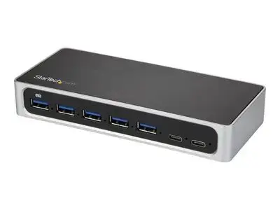 StarTech.com 7 Port USB C Hub with Fast Charge Port, USB-C to 5x USB-A 2x USB-C USB 3.0 (USB 3.1|3.2 Gen 1 SuperSpeed 5Gbps), Self Powered Type-C Hub w| Power Adapter, Desktop|Laptop Hub - Windows|macOS|Linux (HB30C5A2CSC) - hub - 7 ports