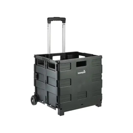 Iepirkumu ratiņi salokāmi ar kravnesību līdz 35kg Olli 65L 42x40,5x38cm melni