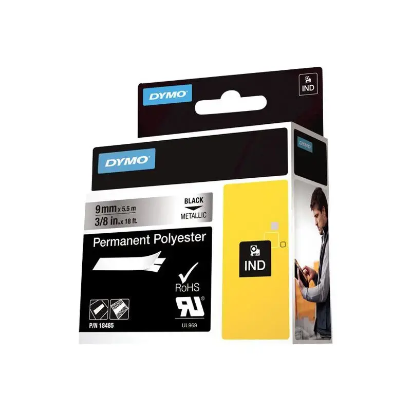 Dymo Schriftband Vinyl Black Metallic (18485)