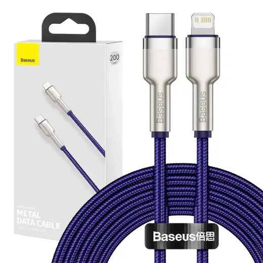Baseus CATLJK-B05 data transfer and charging cable | USB-C to Lightning | 20W | 2m | purple