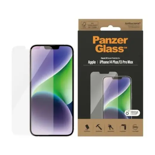 PanzerGlass Classic Fit aizsargstikls telefonam iPhone 14 Plus | iPhone 13 Pro Max 6,7