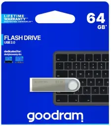 GOODRAM  UUN2 Pendrive - 64GB USB 2.0 SILVER