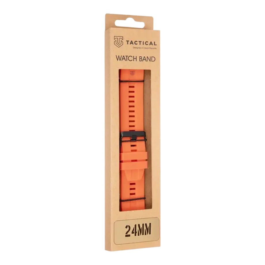 Tactical universāla viedpulksteņa siksniņa priekš (24 mm) | silikons | oranža